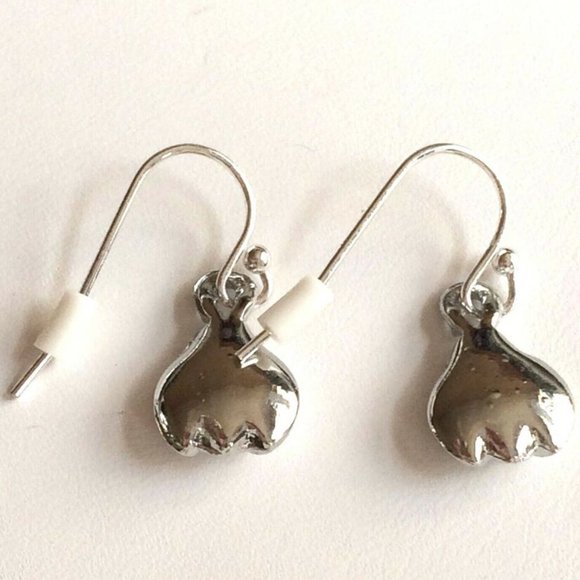 Ladybug Earrings Silver Plated Hypoallergenic Dainty Dangle Pierced Insect Bug - Picture 7 of 11